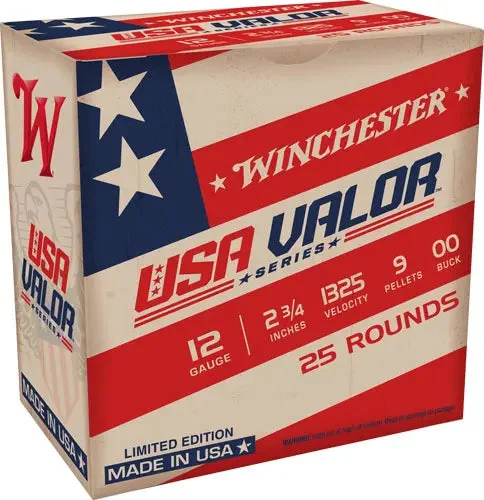WINCHESTER USA VALOR 12GA 2.75" 00 BUCK25RD