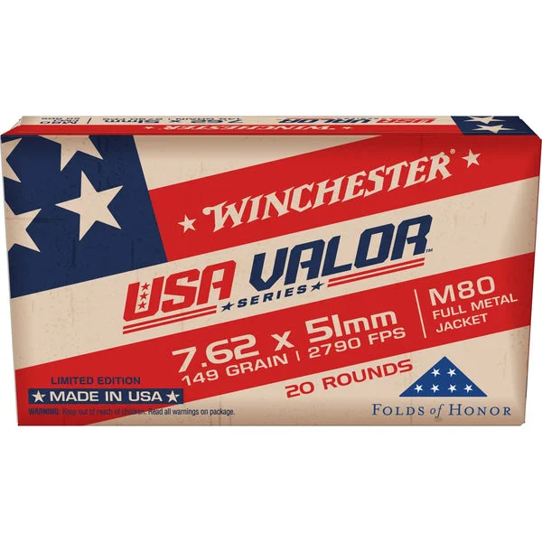 WINCHESTER USA VALOR 7.62X51 149GR 20RD