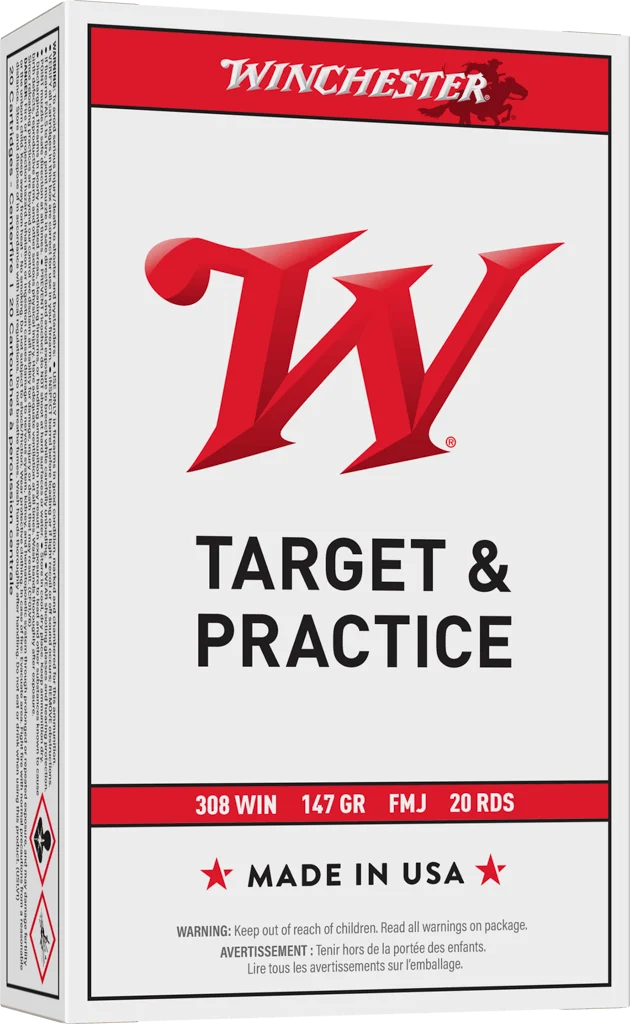 Winchester USA White Box .308 Win FMJ 147 gr – Target Ammo | 200 Rounds