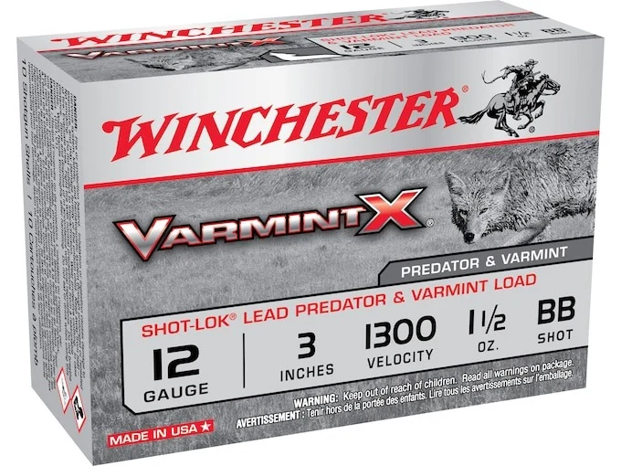 Winchester Varmint X Ammunition 12 Gauge 3″ 1-1/2 oz BB