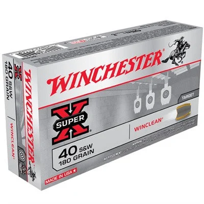 Winchester WC402 Super X Winclean Brass Enclosed Base180 Grain .40 S&W