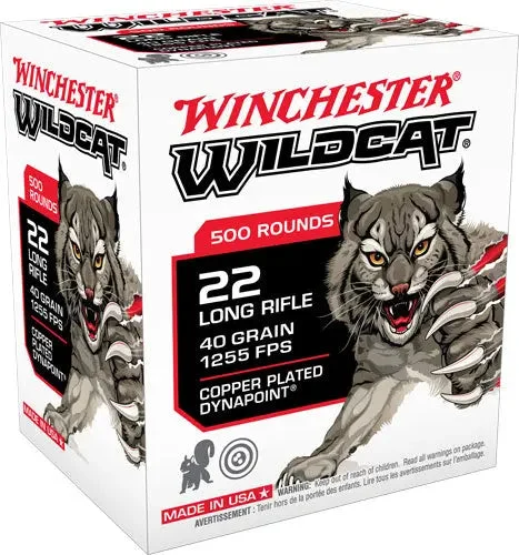WINCHESTER WILDCAT 22LR 40GR LEAD-RN 1255FPS 500RD