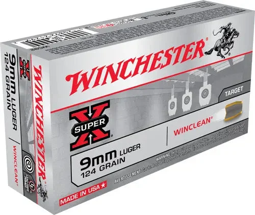 WINCHESTER WINCLEAN 9MM LUGER 124GR JSP 50RD
