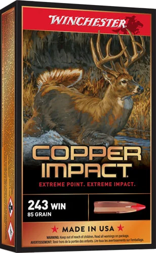 Winchester X243CLF Deer Season XP Copper Impact Copper Extreme Point Lead-Free85 Grain .243 Winchester