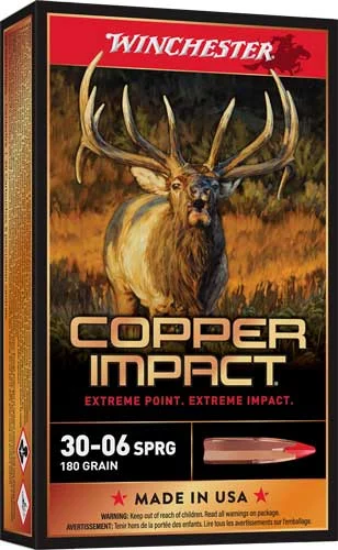 Winchester X3006CLF2 Copper Impact Copper Extreme Point Lead-Free180 Grain .30-06 Springfield