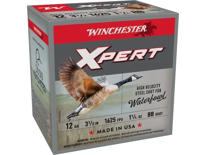 Winchester Xpert High Velocity Ammunition 12 Gauge 3-1/2″ 1-1/4 oz BB Non-Toxic Steel Shot