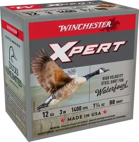 WINCHESTER XPERT STEEL 12GA 3" 1-1/4OZ #BB 1400FPS 25RD