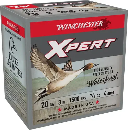 WINCHESTER XPERT STEEL 20GA 3" 7/8OZ #4 1500FPS 25RD