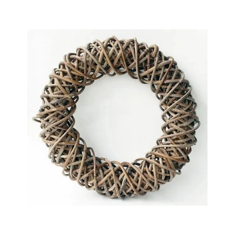 WREATH RATTAN GREY D50CM