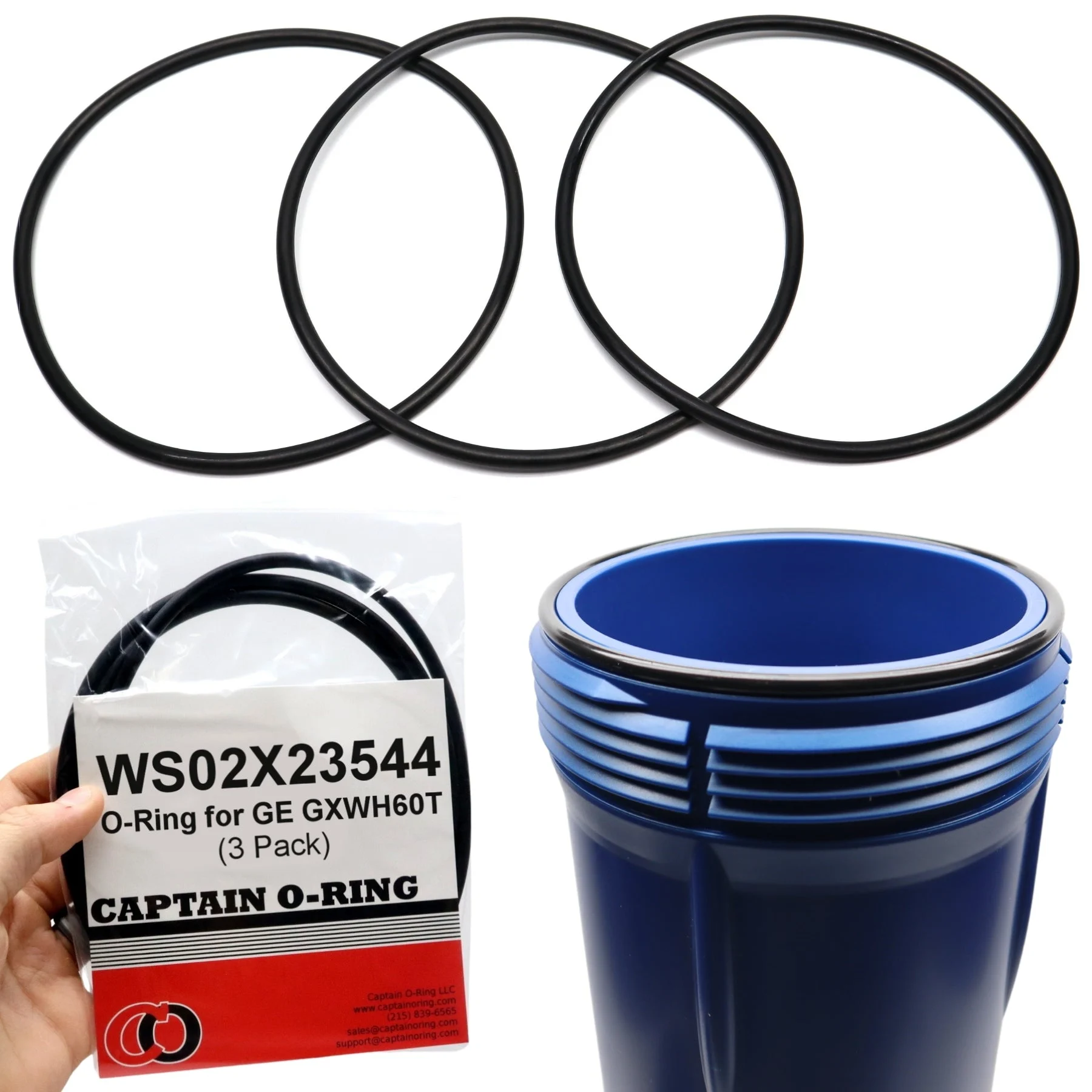 WS02X23544 O-Ring for GE GXWH60T Whole House Water Filter (3 Pack)