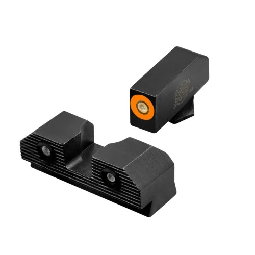 XS Sights R3D 2.0 Night Sights, Fits Glocks, Black, Orange Sight