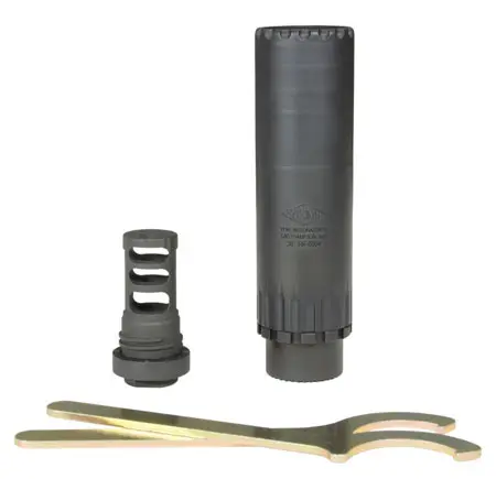 Yankee Hill Resonator K Muzzle Brake – Black Matte Cerakote 17-4 Stainless Steel with 5/8″-24 TPI Threads for .30 Cal AR-Platform
