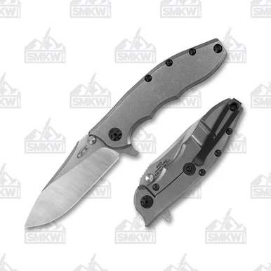Zero Tolerance 0562TI Folding Knife 3.5in Plain Stonewash Drop Point ZT0562TI