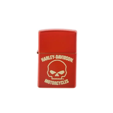 Zippo Harley-Davidson Metallic Red Skull Lighter ZP48603