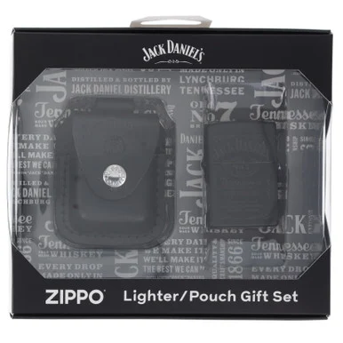 Zippo Lighter Jack Daniels Gift Set-Lighter and Pouch ZP48460