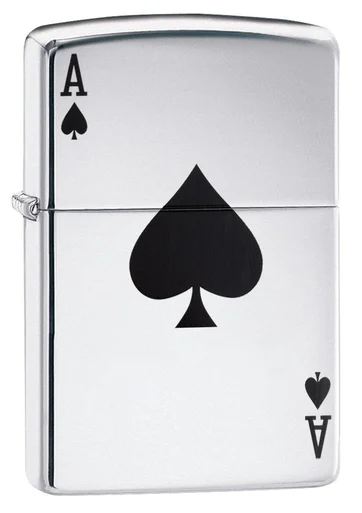 Zippo Lighter Lucky Ace Polished Chrome Finish ZP24011