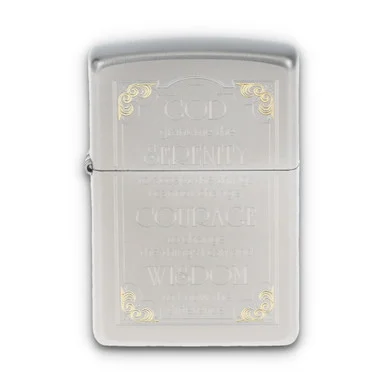 Zippo Lighter Serenity Prayer Satin Chrome ZP28458