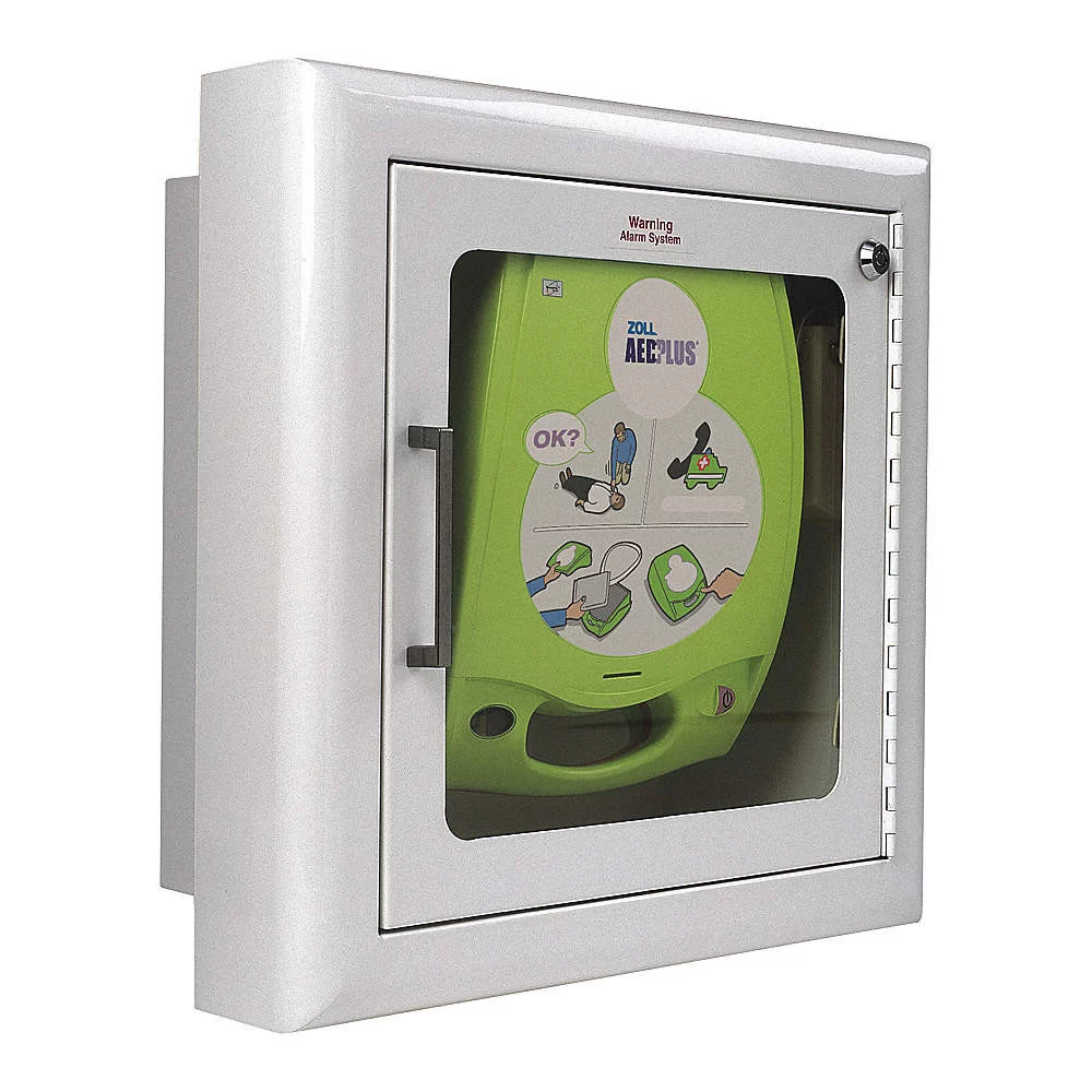 Zoll Semi Recessed Wall Mount Cabinet/Alarm Wall Cabinet for AED Plus